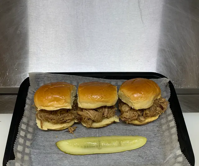 3 Pulled Pork Sliders.