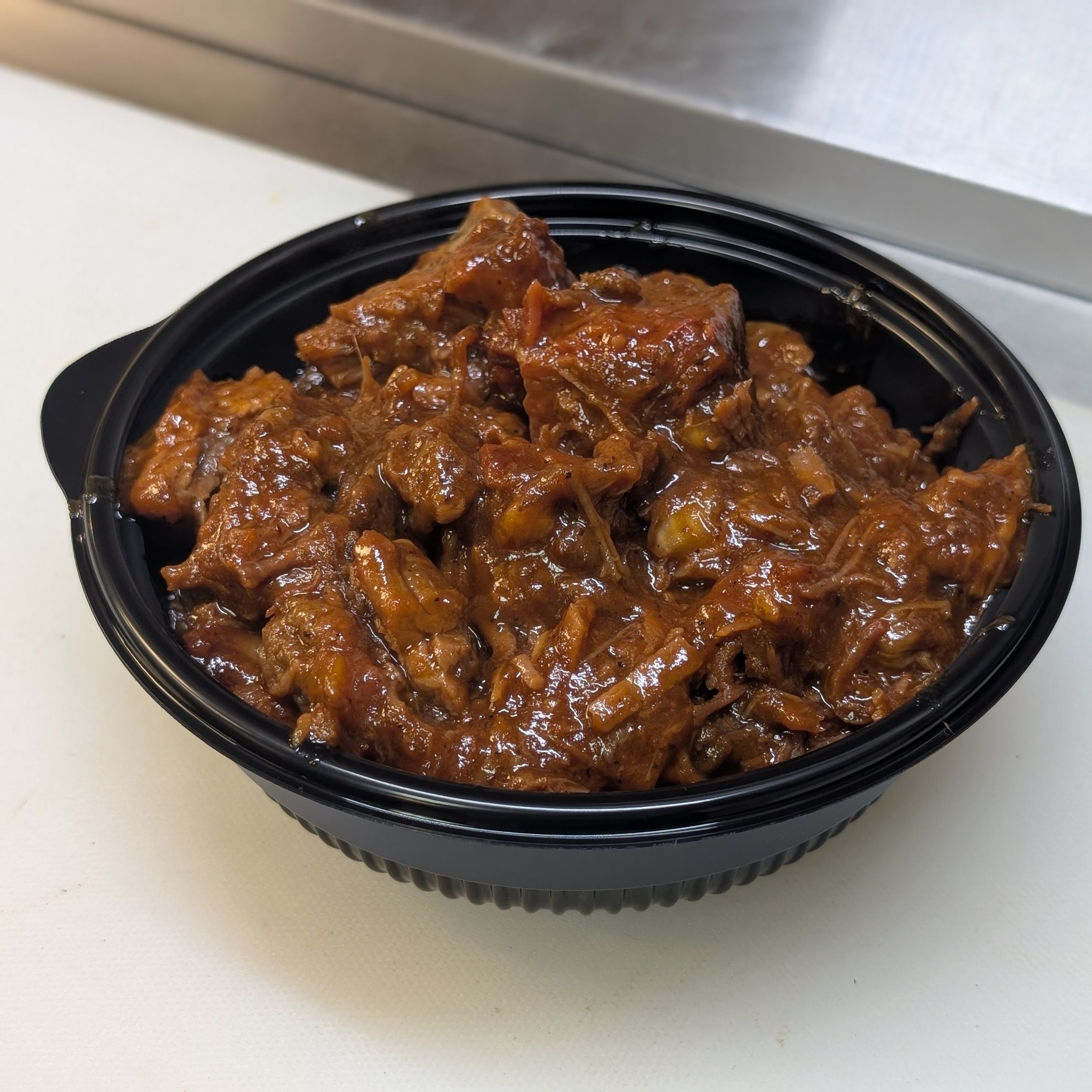 Chopped B-B-Q Beef Brisket.