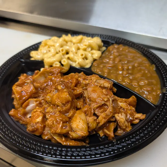 Chopped Bar-B-Que Chicken Dinner.